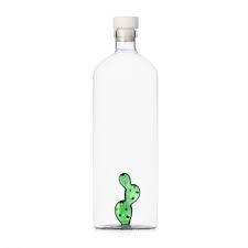 Botella cristal cactus puntos