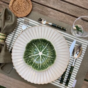 Individual espiga raya verde