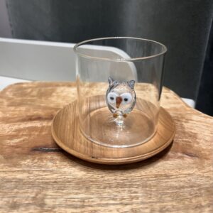 Vaso cristal buho