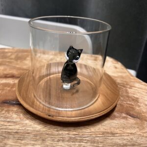 Vaso cristal gato