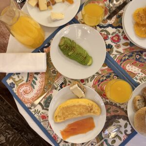 Individual resinado pasley azul