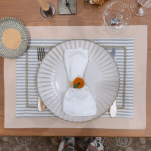 Individual espiga arena con rayita azul